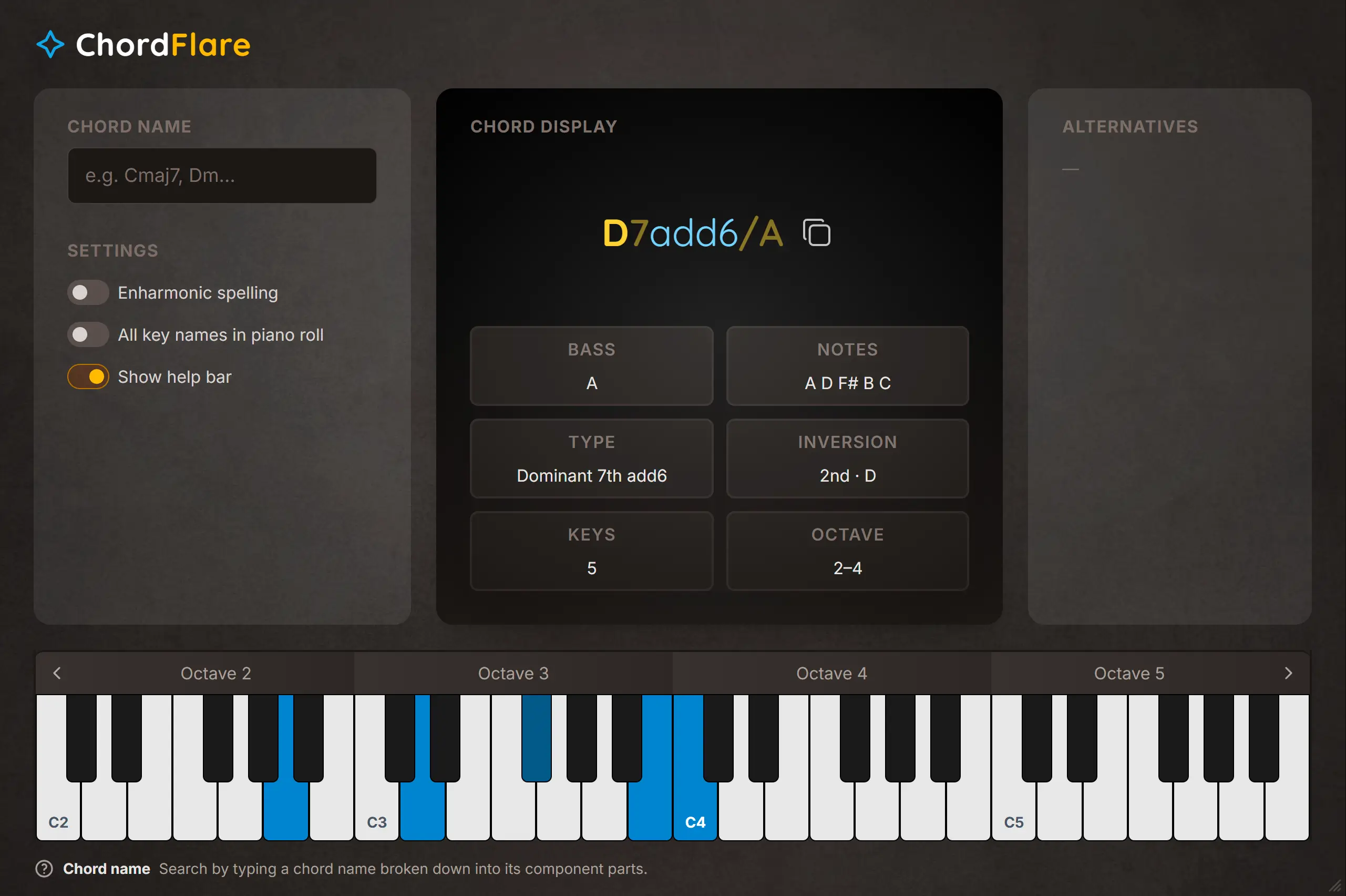 ChordFlare plugin interface